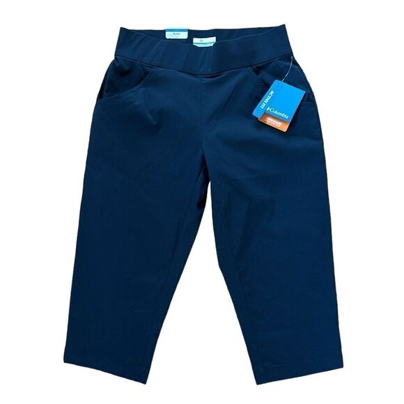 NEW Columbia Black Active Fit Capris - Picture 1 of 8